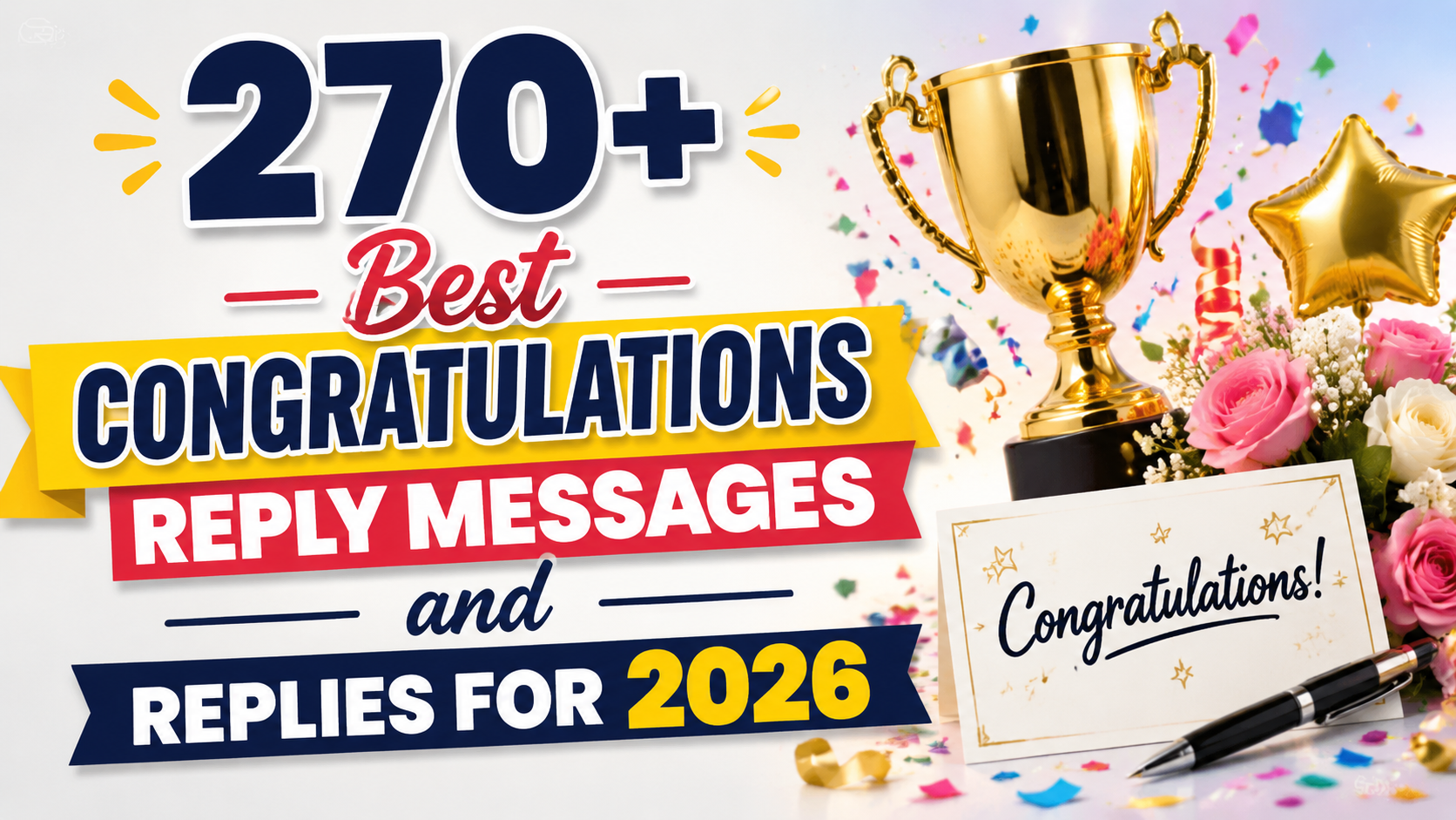 270+ Best Congratulations Reply Messages and Replies for 2026